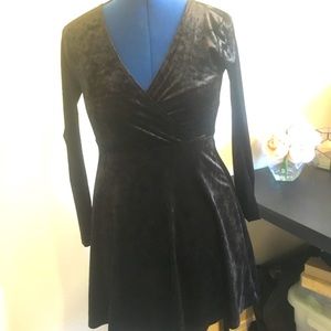 Black velvet dress